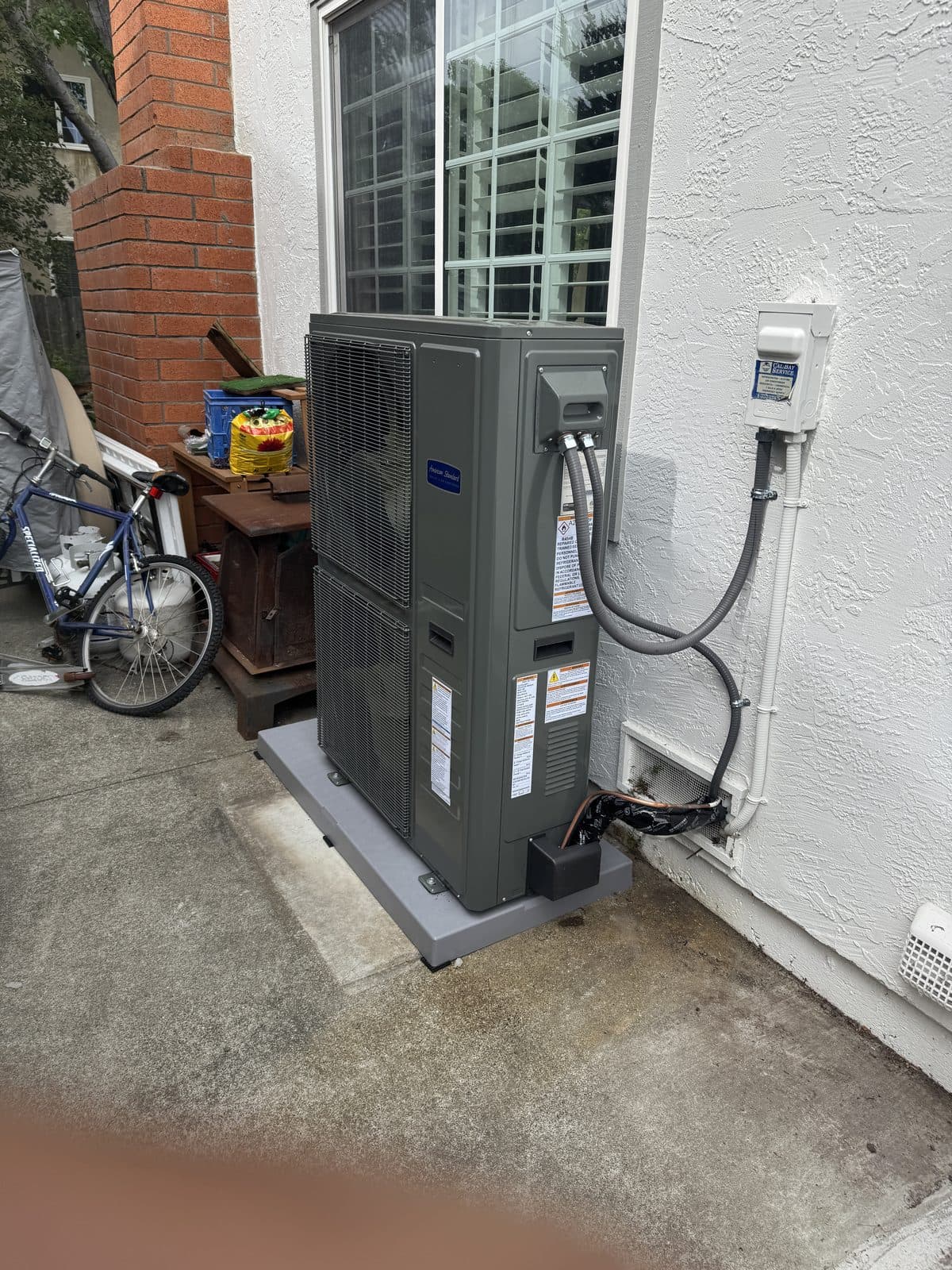 Heat pump installed at a Davis area home — New Day HVAC